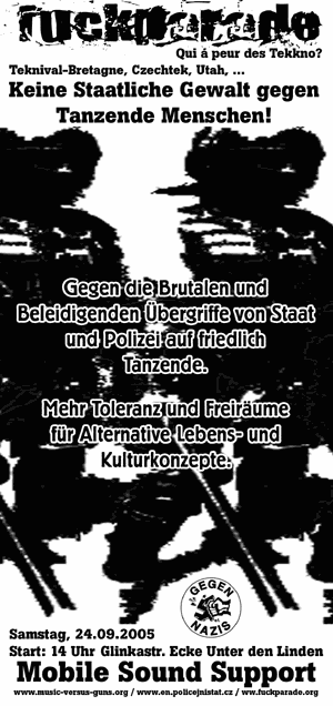 Flyer Fuckparade-Demo in Berlin
