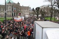 Demonstrierende in Stra�burg