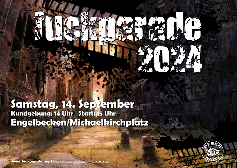 Fuckparade Flyer 2024: Vorderseite
